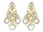 Hawaii - 18K Yellow Gold  Pendant Earrings with diamonds (7 cm)