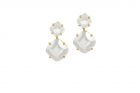 18k Yellow Gold Goshwara Rock Crystal Gossip Drop Earrings