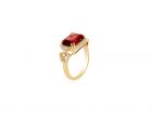 18K Yellow Gold Goshwara Garnet and Diamond Gossip Ring